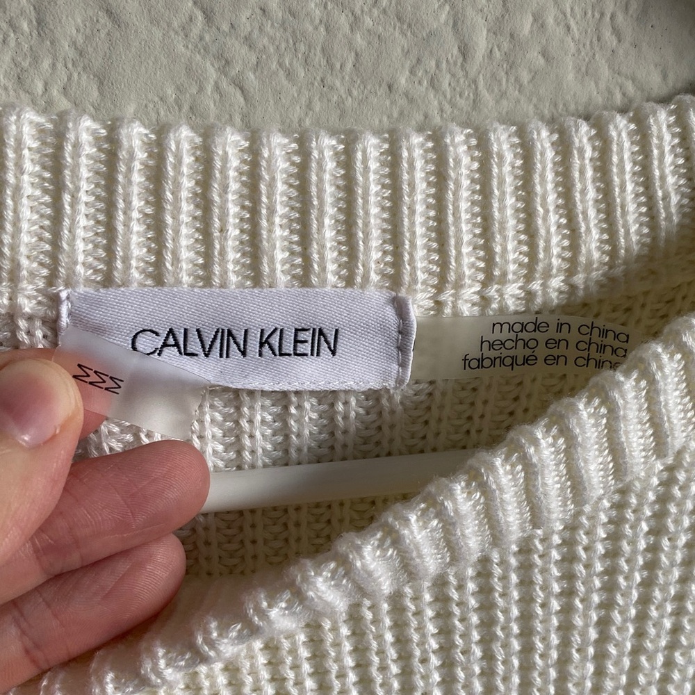 Women’s Calvin Klein Cream Sweater - Picture 2 of 14